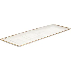 Блюдо «Крафт Вайт» прямоугольное GN 2/4 пластик ,L=53,B=16,2см белый,коричнев., изображение 2