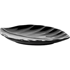 Блюдо «Кунстверк» лист фарфор ,H=21,L=252,B=182мм черный, изображение 2