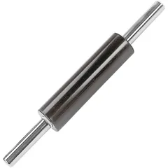 Скалка с вращающимися ручками антиприг.покр.,сталь нерж. ,L=200,B=55мм черный,металлич.