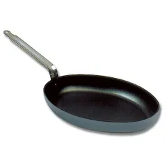 Frying pan oval aluminium,anti-stick coating ,L=36,B=25cm black