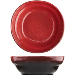 Plate “Milky Way red” deep  porcelain  1 l  D=215, H=70mm  red, black