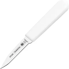 Paring knife  stainless steel, plastic  L=75mm  metallic, white