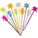 Cocktail stirrers “Tropicana”[100 pcs] polystyrene ,L=23.5cm multi-colored.