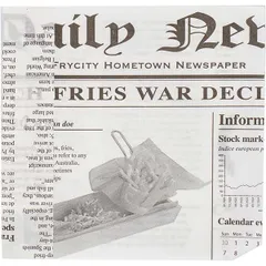 Конус для картофеля фри набор черно-белый[1000шт] бумага ,L=13,B=13см