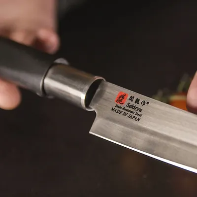 Нож кухонный «Токио» двусторонняя заточка сталь нерж.,пластик ,L=295/165,B=50мм, изображение 6