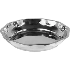 Tray for seafood  stainless steel  D=37, H=6cm  silver.