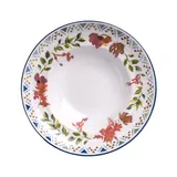 Тарелка глубокая «Спринг» фарфор 450мл D=270,H=56мм белый,разноцветн.