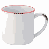 Кружка «Эйвбери ред» керамика 280мл ,L=11см белый,красный