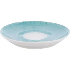 Блюдце «Аида» с декором фарфор D=12см бирюз., изображение 3