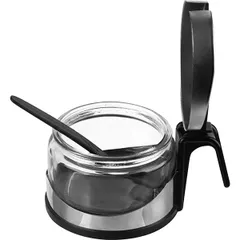 Пармезанница стекло,сталь нерж. 225мл D=90,H=70,B=125мм серебрист., изображение 2