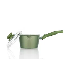 Сотейник с крышкой «Д.Грин» алюм.литой 1,5л D=16,H=10см зелен., изображение 3
