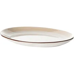 Блюдо «Чино» овальное фарфор ,H=26,L=255,B=200мм белый,бежев., изображение 2