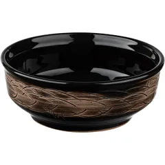 Тарелка глубокая «Русская» керамика 0,5л D=16,H=6см коричнев.