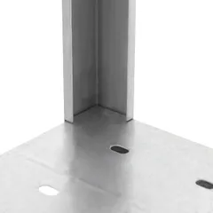 Стол производственный «Base» с бортом сталь нерж.,сталь оцинк. ,H=86,L=60,B=60см металлич., изображение 4