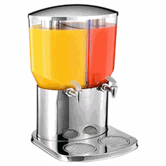 Диспенсер для холодных напитков 4-5 л сталь нерж.,пластик ,H=49,L=35,B=37см металлич.,прозр.