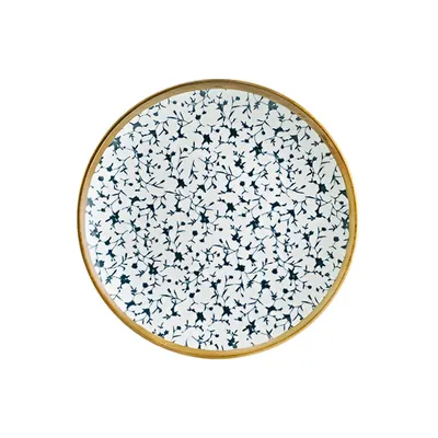 Тарелка «Калиф» фарфор D=25см белый,синий