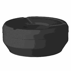 Ashtray plastic D=10,H=4cm black