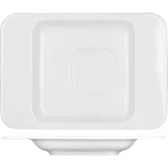 Блюдце «Лайк» фарфор ,L=17,B=12см белый