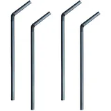 Трубочки со сгибом[100шт] полипроп. D=8,L=250мм черный