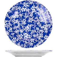 Тарелка мелкая керамика D=17см белый,синий