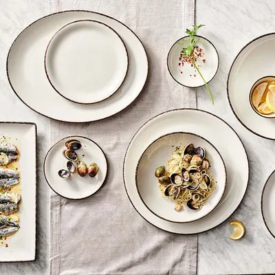 Салатник «Чакоул дэппл» фарфор D=29см белый,черный, изображение 6