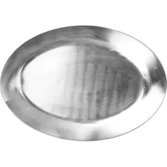 Oval dish aluminum ,H=2,L=28,B=20cm metal.