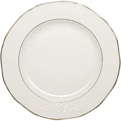 Тарелка «Афродита» мелкая фарфор D=190,H=19мм белый,золотой