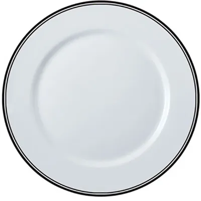 Тарелка «Ричмонд» мелкая фарфор D=25,4см белый,черный