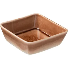 Salad bowl “Marron Reativo” square  porcelain  0.6 l , L=15, B=15 cm  brown, beige.