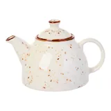 Чайник заварочный «Париж» фарфор 0,6л D=70/125,H=120мм белый,коричнев.