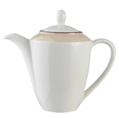 Coffee pot “Chino”  porcelain  310 ml  D=40, H=147, L=163 mm  white, beige.