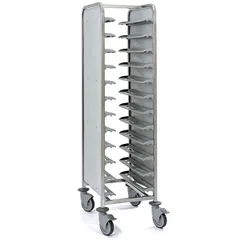 Trolley with side panels for gastronorm containers and trays  stainless steel , H=170, L=62, B=51cm  silver,