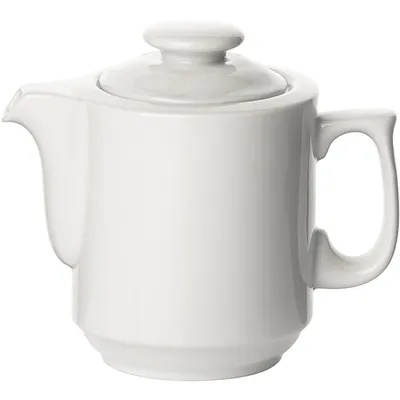 Чайник заварочный «Прага» с крышкой фарфор 1,2л D=12,5,H=18,L=21,B=13см белый, Объем по данным поставщика (мл): 1200