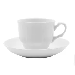 Чайная пара «Тюльпан» фарфор 250мл D=87,H=70мм белый