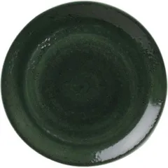 Plate “Vesuvius Burnt Emerald” small  porcelain  D=200, H=15mm  green.