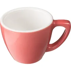 Coffee cup “Pur-Amor”  porcelain  80ml  D=66/40, H=55, L=90mm  coral, white