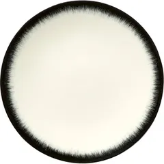 Plate “De” No. 3  porcelain  D=14cm  cream, black