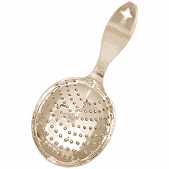 Стрейнер овальный сталь нерж.,посеребрен. серебрян.