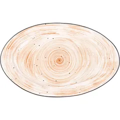 Блюдо «Пастораль» овальное фарфор ,H=25,L=325,B=200мм оранжев.