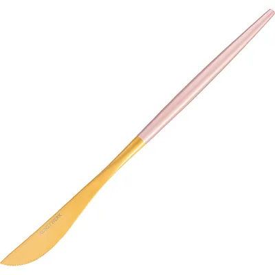 Нож столовый «Стил Пинк Голд Мэтт» сталь нерж. ,L=223,B=15мм золотой,розов.