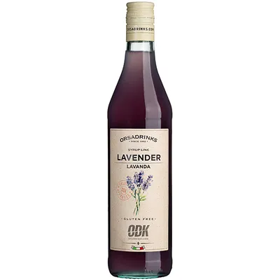 Сироп «Лаванда» ODK уцененный стекло 0,75л D=65,H=305мм, Состояние товара: Уцененный, Вкус: Лаванда