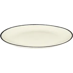 Тарелка «Де» №1 фарфор D=17,5см кремов.,черный, изображение 2