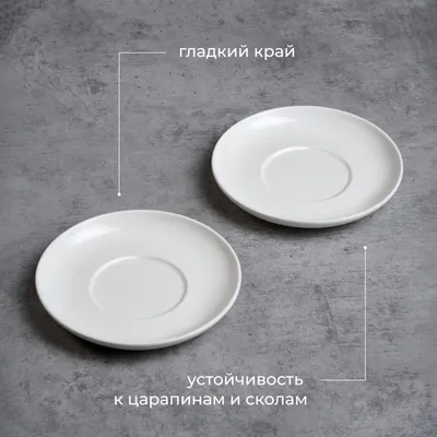 Блюдце «Полар» фарфор D=120/55,H=17мм белый, изображение 3