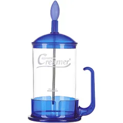 French press glass, polyprop. 0.9 l clear, blue