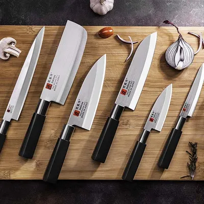 Нож кухонный «Токио» двусторонняя заточка сталь нерж.,пластик ,L=290/165,B=45мм, изображение 6