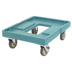 Trolley for containers 63.5*46 cm  plastic , H=23, L=70, B=53 cm  blue.