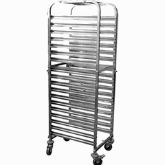 Trolley for trays and gastronorm containers 1/1.18 tiers  stainless steel , H=173, L=55.5, B=38.5 cm  silver.