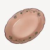 Салатник «Космея день» овальный керамика 0,71л ,H=51,L=265,B=190мм розов.