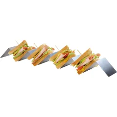 Stand for sandwiches for 4 pcs  stainless steel , H=55, L=560, B=80mm