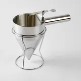 Воронка -дозатор кондит. с клапаном на подставке сталь нерж. D=13,5см металлич.